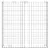 vidaXL Gabionska stena s pokrovi iz pocinkanega jekla 80x20x100 cm