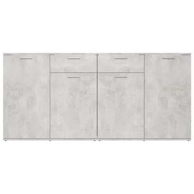 vidaXL Komoda betonsko siva 160x36x75 cm iverna plošča
