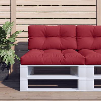 vidaXL Blazina za kavč iz palet vinsko rdeča 70x40x12 cm