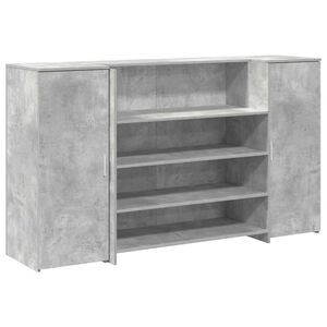 vidaXL Sprejemna miza betonsko siva 180x50x103,5 cm inženirski les