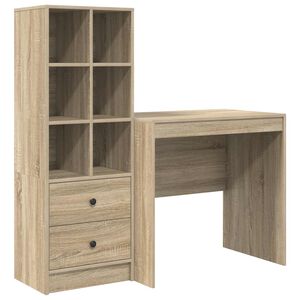 vidaXL Miza Sonoma hrast 125,5 x 50 x 127 cm 2 kos