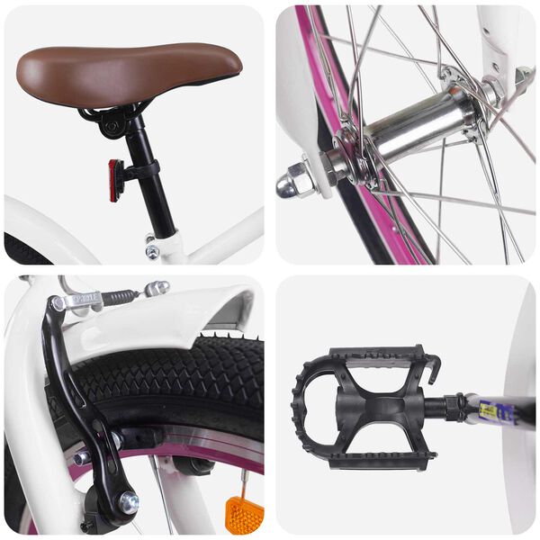 vidaXL Otro&scaron;ko Kolo 22 Palcev za otroke od 7 do 12 let Bela