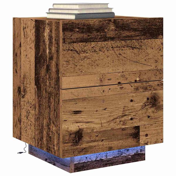 vidaXL Nočna omarica Star les 45 x 40 x 55 cm Konstruiran les