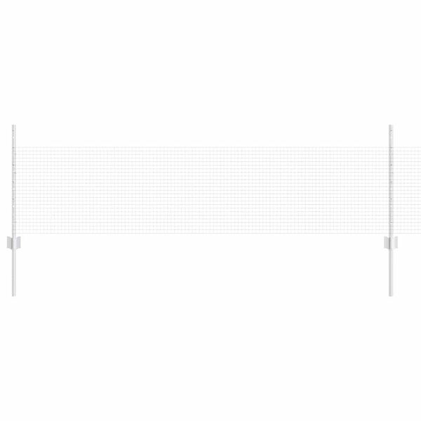vidaXL Ograja s stebrom srebrna 0,5 x 100 m Jeklo