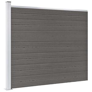 vidaXL Ograjni panel WPC 175x146 cm siv