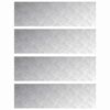 vidaXL Stopnice 4 kos 100 x 30 cm srebrna Aluminij Pravokotna