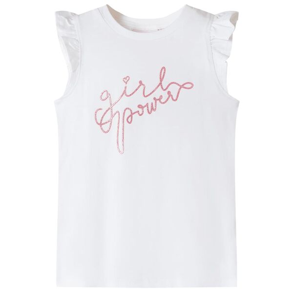 Otro&scaron;ka majica s kratkimi rokavi z volančki ecru 128