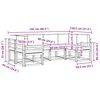 vidaXL Zunanja garnitura za sedenje z blazino 6 pcs Naravna in smetana