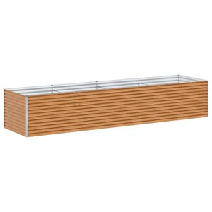 vidaXL Vrtna visoka greda 390 x 100 x 68 cm Cinkana jeklena