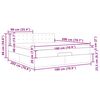vidaXL Otomanski posteljni okvir z vzmetnico siv 180x200 cm blago