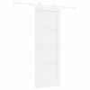 vidaXL Drsna vrata 73,5 x 198,5 cm Inženirski les Bela