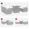 vidaXL Vrtna sedežna garnitura 10-delna z blazinami siv poli ratan