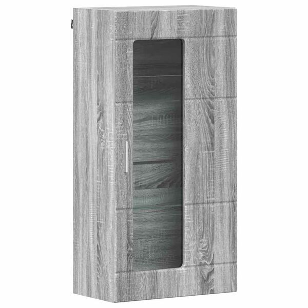 vidaXL Lesena omara Siva Sonoma 50 x 29 x 100 cm Konstruiran les