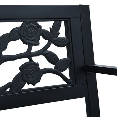 vidaXL Vrtna klop 125 cm črno jeklo