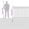 vidaXL Spike Fence Črna 200 x 166 cm Pra&scaron;no lakirano jeklo