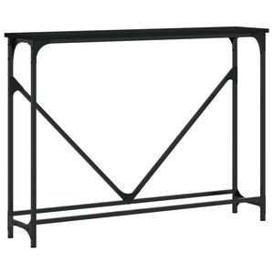 vidaXL Konzolna mizica črna 102x22,5x75 cm inženirski les