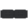 vidaXL Blazina za vzglavje Zadar črna 152 cm umetno usnje