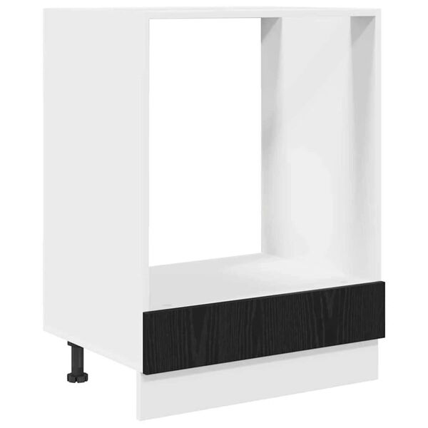 vidaXL Viseča omarica Črna Orehovina 60 x 46 x 81,5 cm Konstruiran les