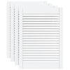 vidaXL Vrata za omarico z letvicami 4 kosi bela 69x49,4 cm borovina