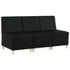 vidaXL Modularna sofa enota brez naslonov 3 kos Črna Umjetno usnje