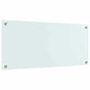 vidaXL Zaščita za kuhinjo Bela 90 x 40 cm kaljeno steklo