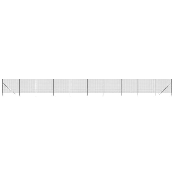 vidaXL Ograja iz žične mreže antracitna 1,4x25 m pocinkano jeklo