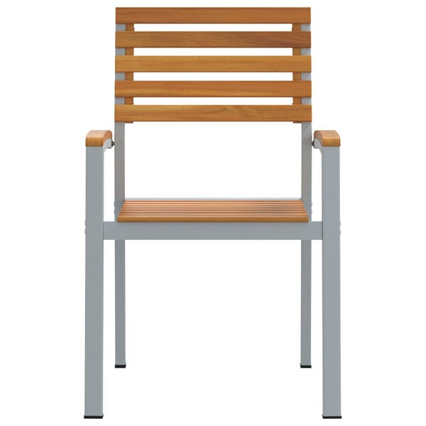 vidaXL Vrtni Stol 2 pcs Rjava 56 x 57 x 87 cm Masiven les akacije