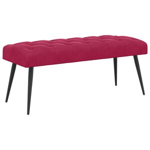 vidaXL Klop s gumbnim oblazinjenjem Vinorodna rdeča 110 x 40 x 46 cm