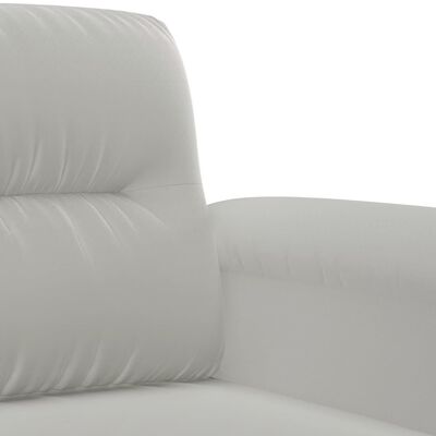 vidaXL Sedežna garnitura 3-delna z blazinami svetlo siva mikrovlakna