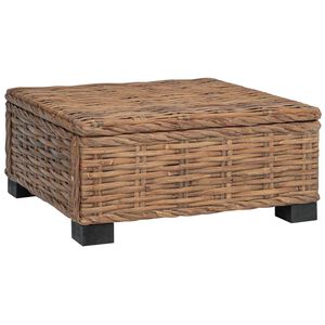 vidaXL Klubska miza GENDT Naravni rattan Naravna 67 x 60 x 30 cm