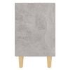 vidaXL Nočna omarica z lesenimi nogami betonsko siva 40x30x50 cm