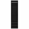 vidaXL Garderobna omara s predali črna 50x50x200 cm iverna plo&scaron;ča