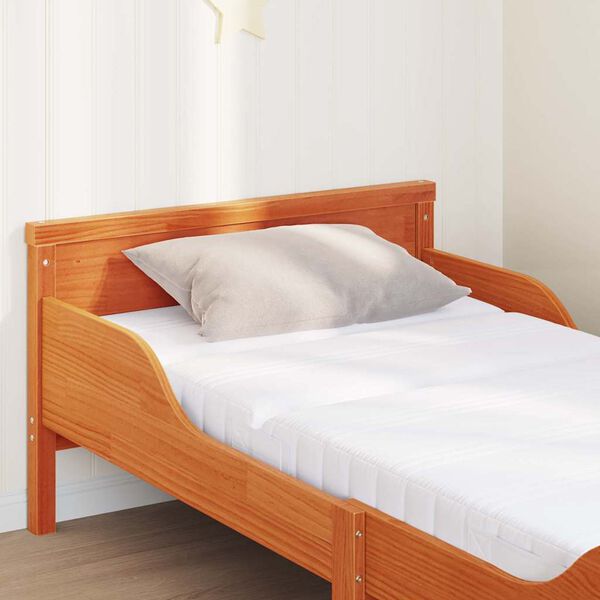 vidaXL Konstrukcija postelje Rjava 80 x 200 cm Masivno borovo les