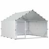 vidaXL Koko&scaron;njak s streho Srebrna 200 x 200 x 150 cm Pocinkano jeklo