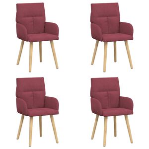 vidaXL Jedilni stoli 4 kos Blago Vinorodna rdeča 60 x 56 x 96 cm