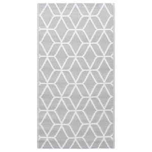 vidaXL Zunanja preproga ARAKIL siva 160x230 cm PP