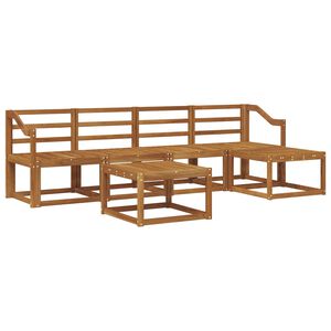 vidaXL Zunanja garnitura za sedenje 6 pcs Naravna