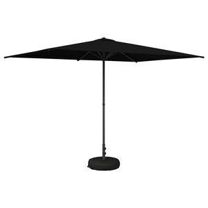 vidaXL Vrtna senčnica z osnovo 200 x 300 cm Poliester Pravokotna Črna