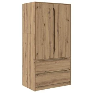 vidaXL Garderobna omara Obrtni Hrast 79,5 x 49 x 156 cm