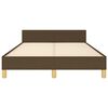 vidaXL Posteljni okvir brez vzmetnice temno rjav 120x200 cm blago