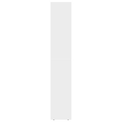 vidaXL Knjižna omara visok sijaj bela 36x30x171 cm iverna plošča