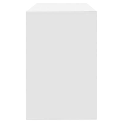vidaXL Pisalna miza bela 101x50x76 cm iverna plošča