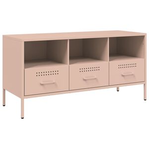 vidaXL TV omarica roza 100,5x39x50,5 cm jeklo