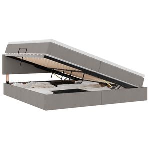 vidaXL Postelja z dodatnim prostorom za shranjevanje in LED osvetlitvijo