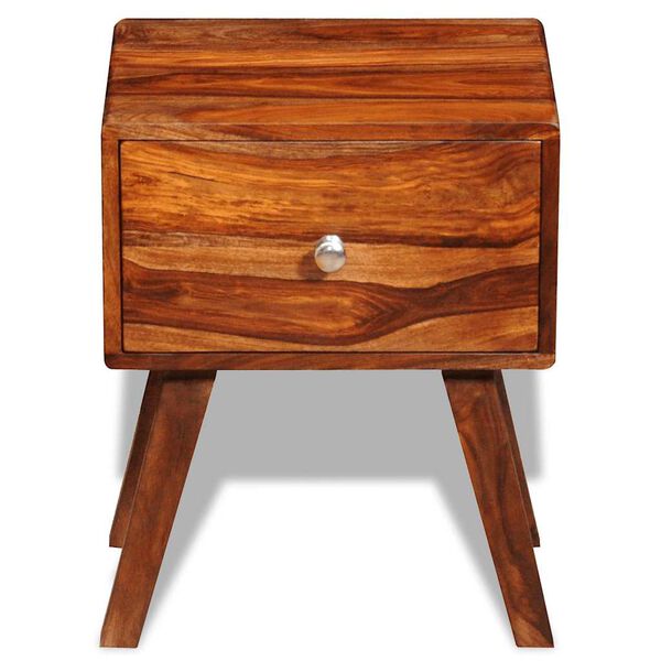 vidaXL Nočna omarica z 1 predalom 55 cm trden palisander