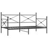 vidaXL Dnevna postelja brez vzmetnice Črna 107x203 cm Jeklo
