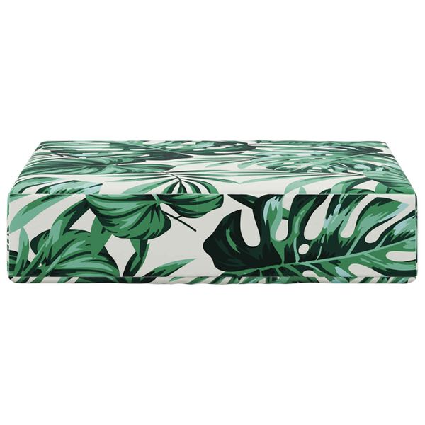 vidaXL Zunanja sedežna blazina Vzorec lista 40 x 40 x 8 cm