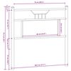 vidaXL Posteljno vzglavje dimljeni hrast 75 cm inženirski les in jeklo