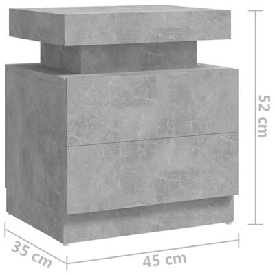 vidaXL Nočna omarica betonsko siva 45x35x52 cm iverna plošča