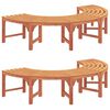 vidaXL Banka Dreves 8 -Seater 2 kos 160 x 80 x 45cm Naravna